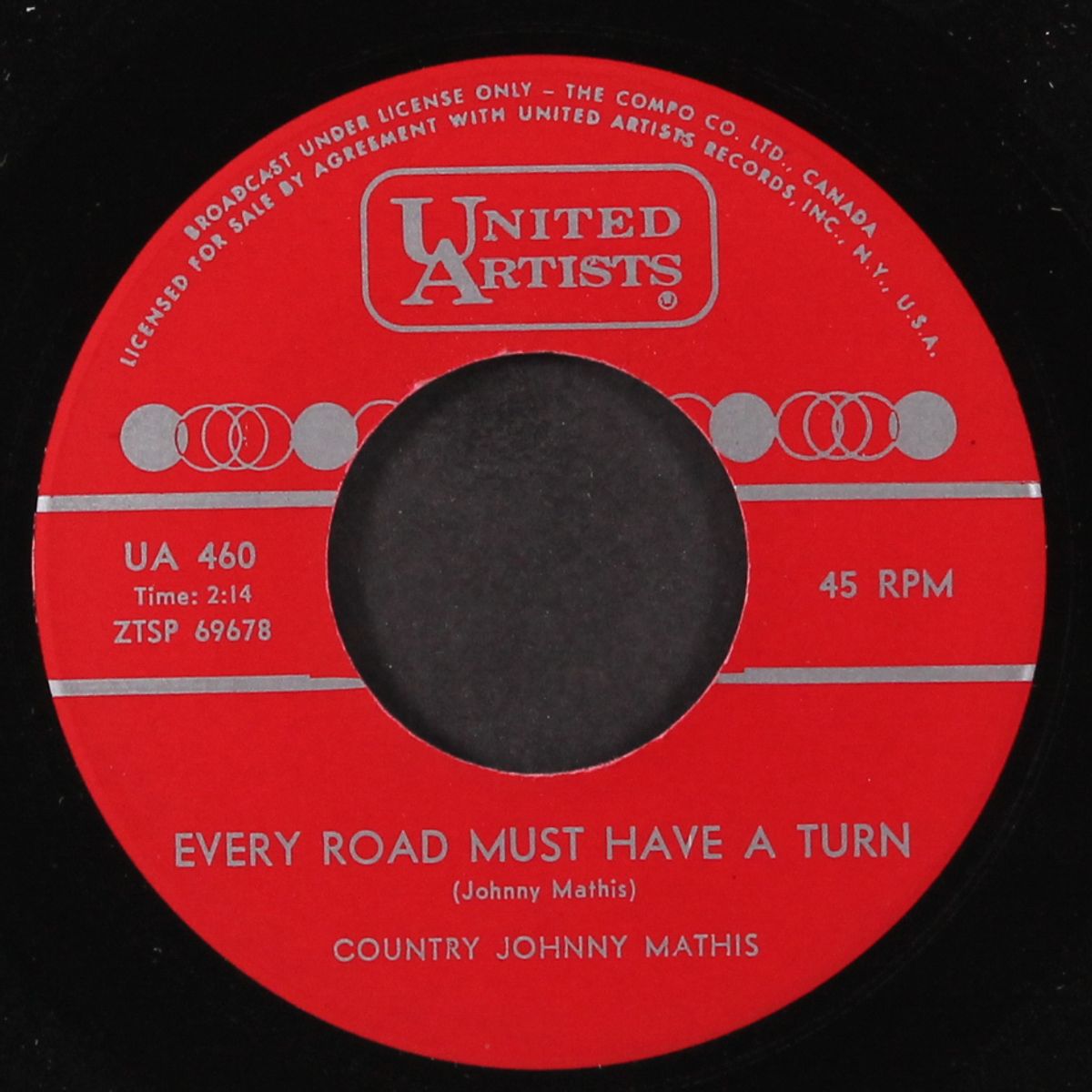 every road must have a turn / i'm still in love with kay by COUNTRY JOHNNY MATHIS
