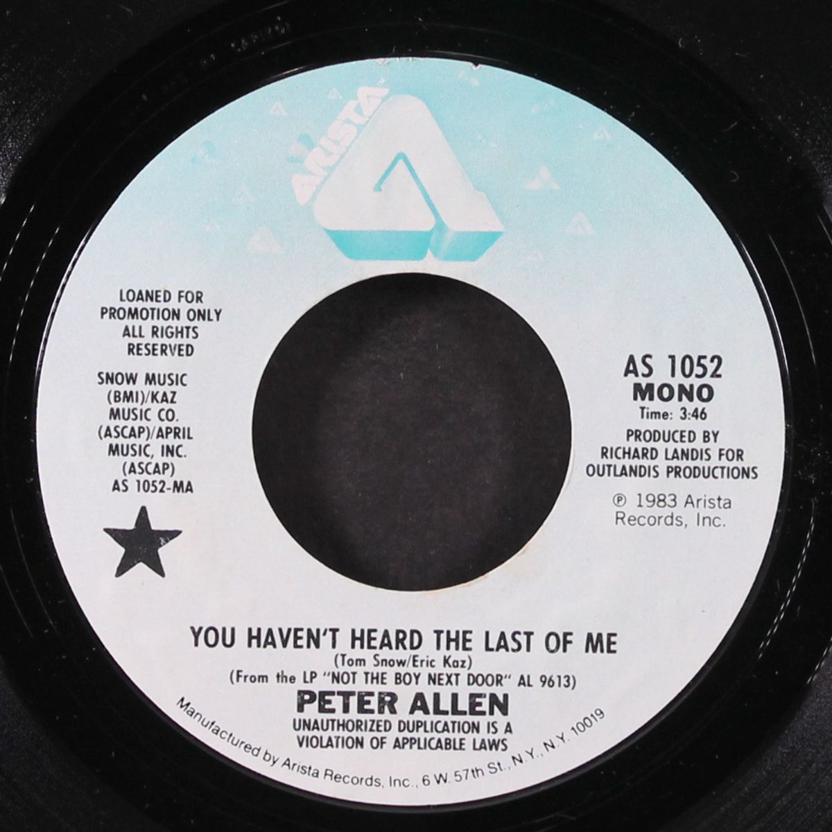 you haven't heard the last of me / mono by PETER ALLEN
