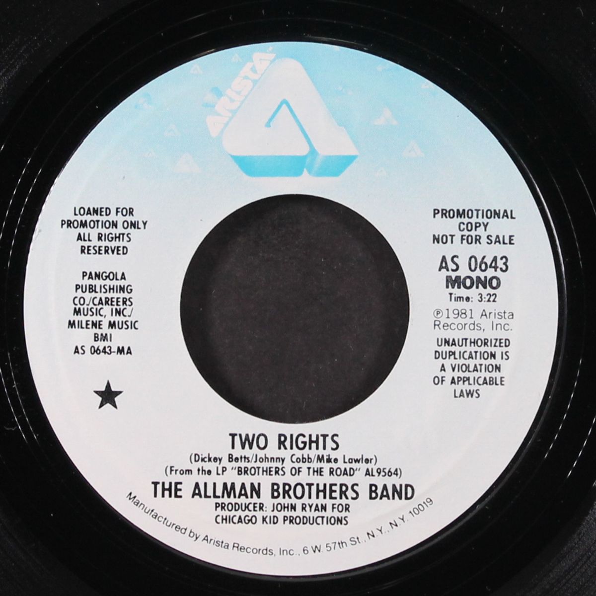two rights / mono by ALLMAN BROTHERS BAND