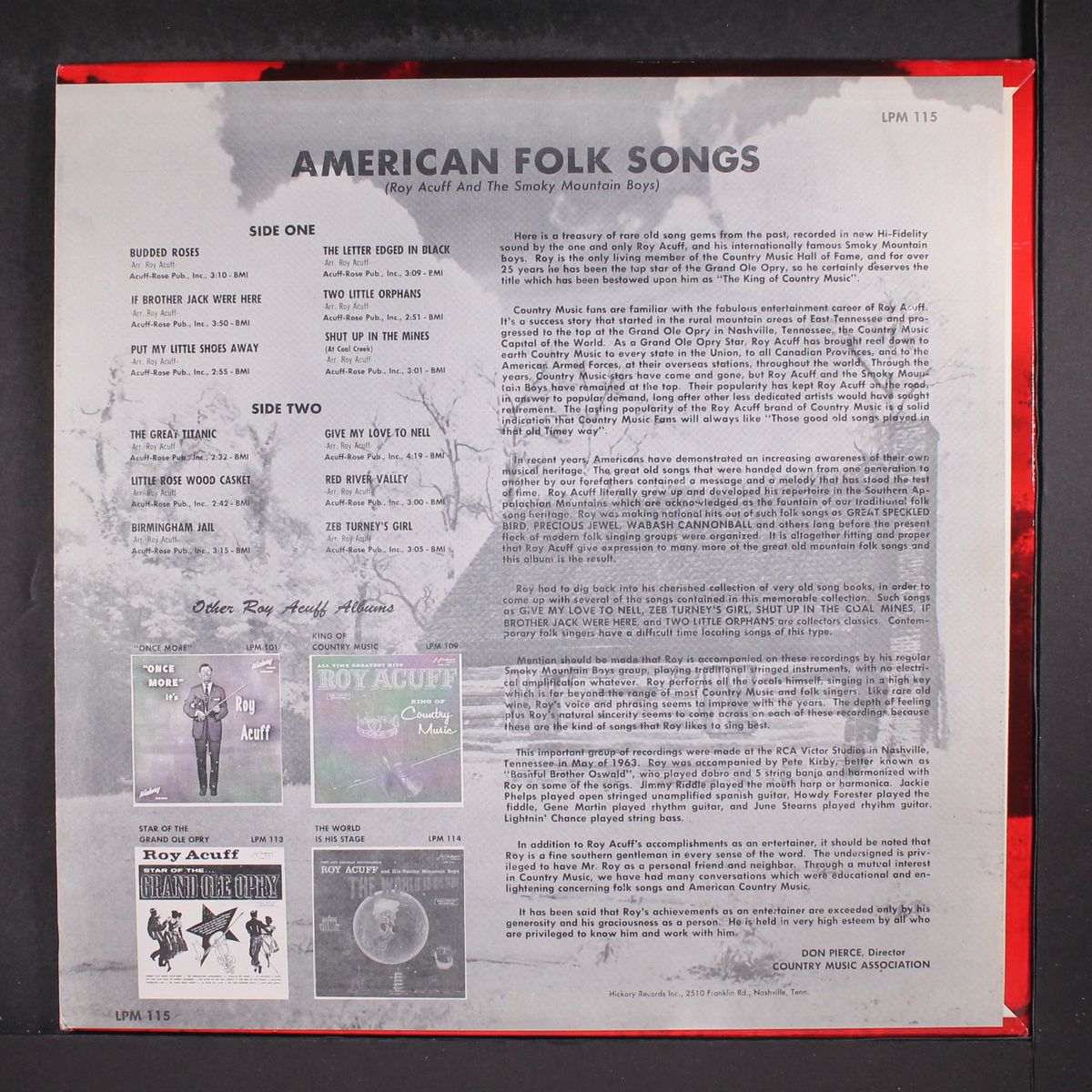 sings american folk songs by ROY ACUFF
