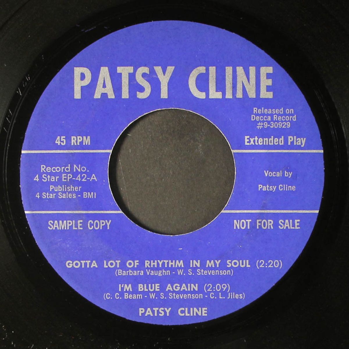gotta lot of rhythm in my soul + 1 / cool gator shoes + 1 by PATSY CLINE / CARL BELEW