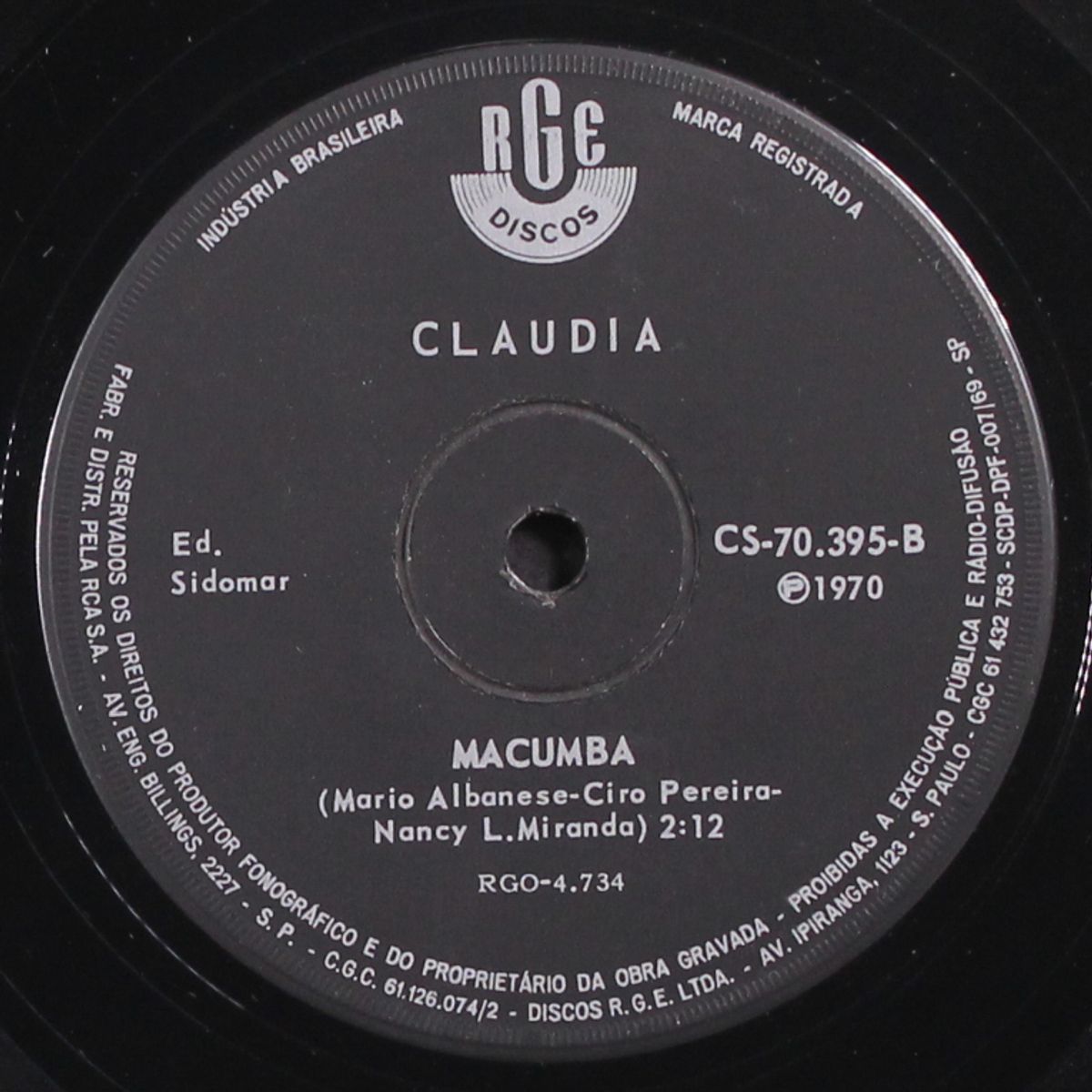 macumba / cancao de amor e paz by CLAUDIA