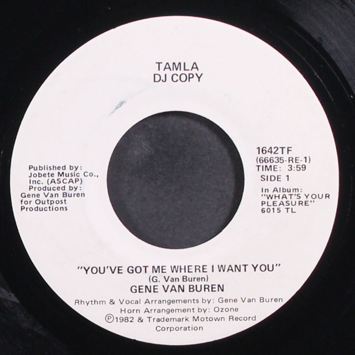 you've got me where i want you / same by GENE VAN BUREN