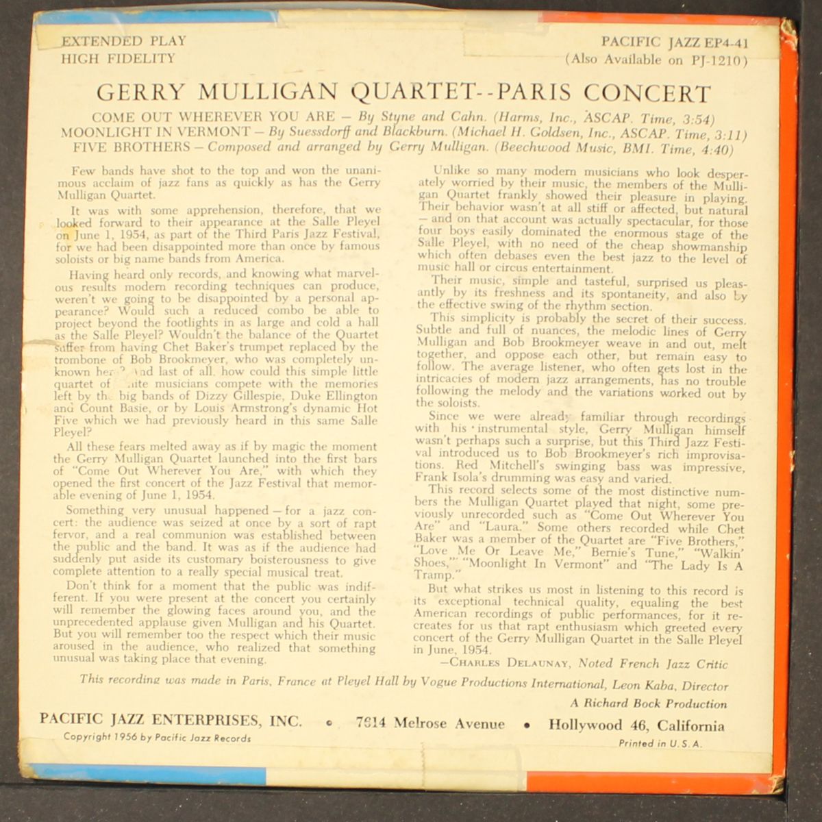 paris concert by GERRY MULLIGAN