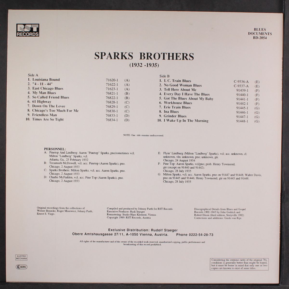 1932-1935 by SPARKS BROTHERS
