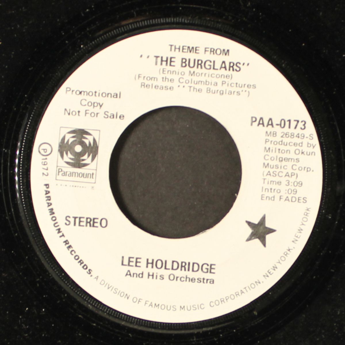 theme from "the burglars" / days on my mind by LEE HOLDRIDGE