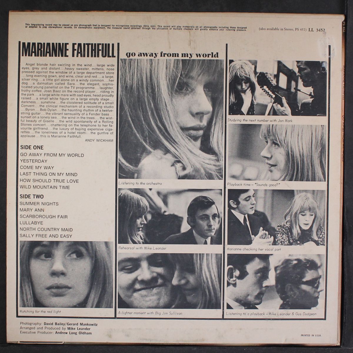 go away from my world by MARIANNE FAITHFULL