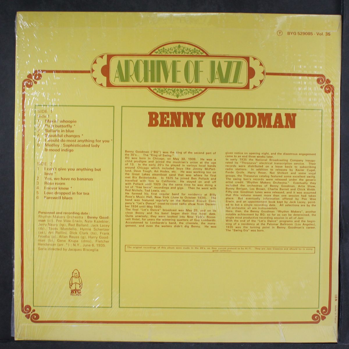 benny goodman, vol 35 by BENNY GOODMAN