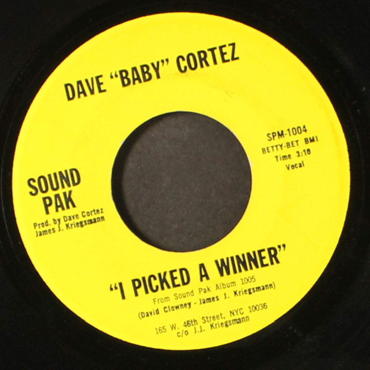 twang taang / i picked a winner by DAVE 'BABY' CORTEZ