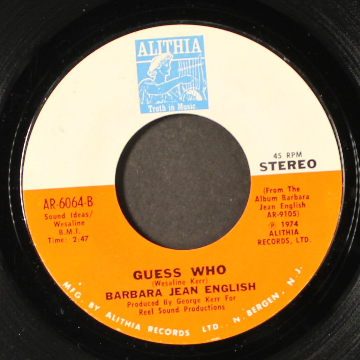 breakin' up a happy home / guess who by BARBARA JEAN ENGLISH