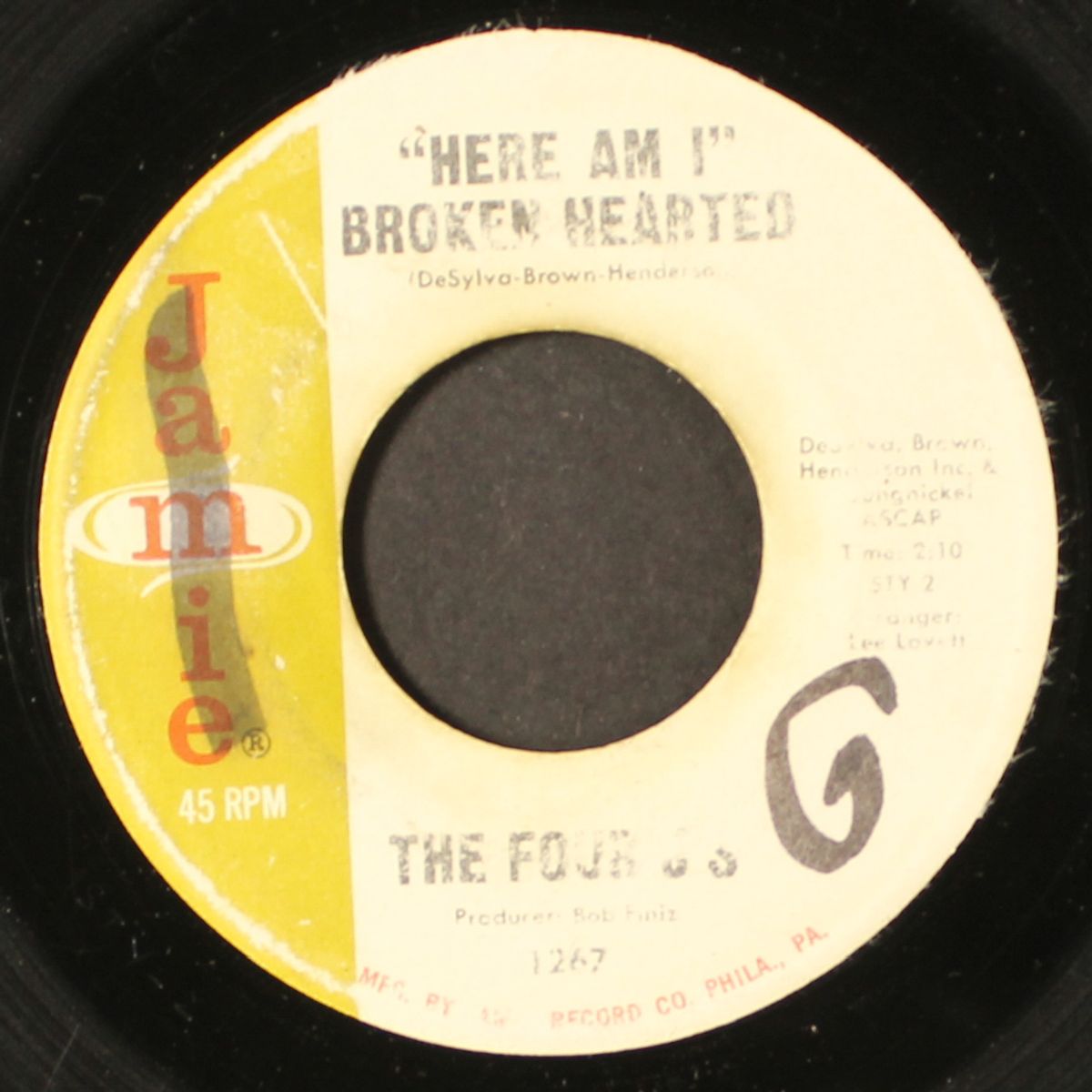 here am i broken-hearted / said that she loved me by FOUR J'S