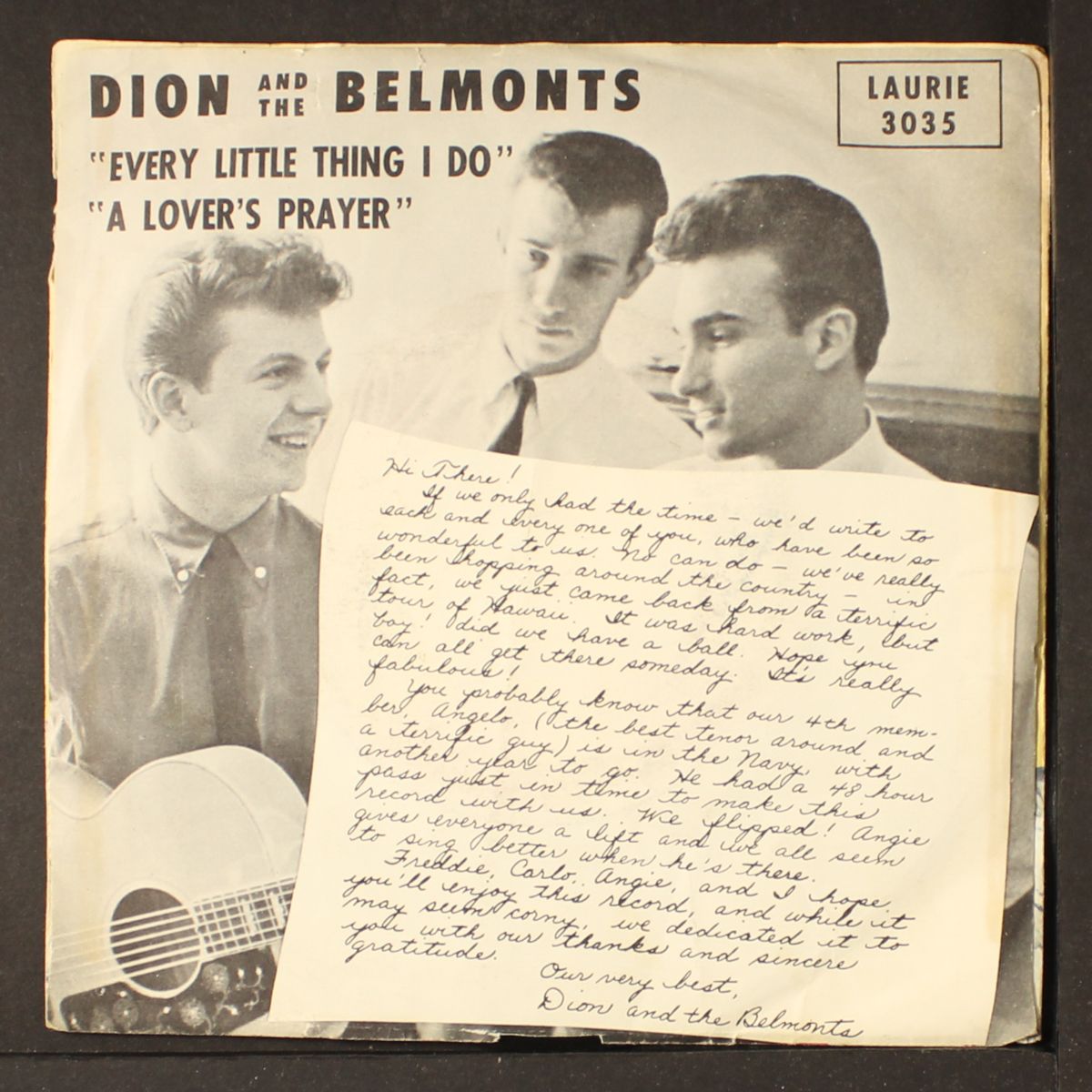a lover's prayer / every little thing you do by DION & BELMONTS