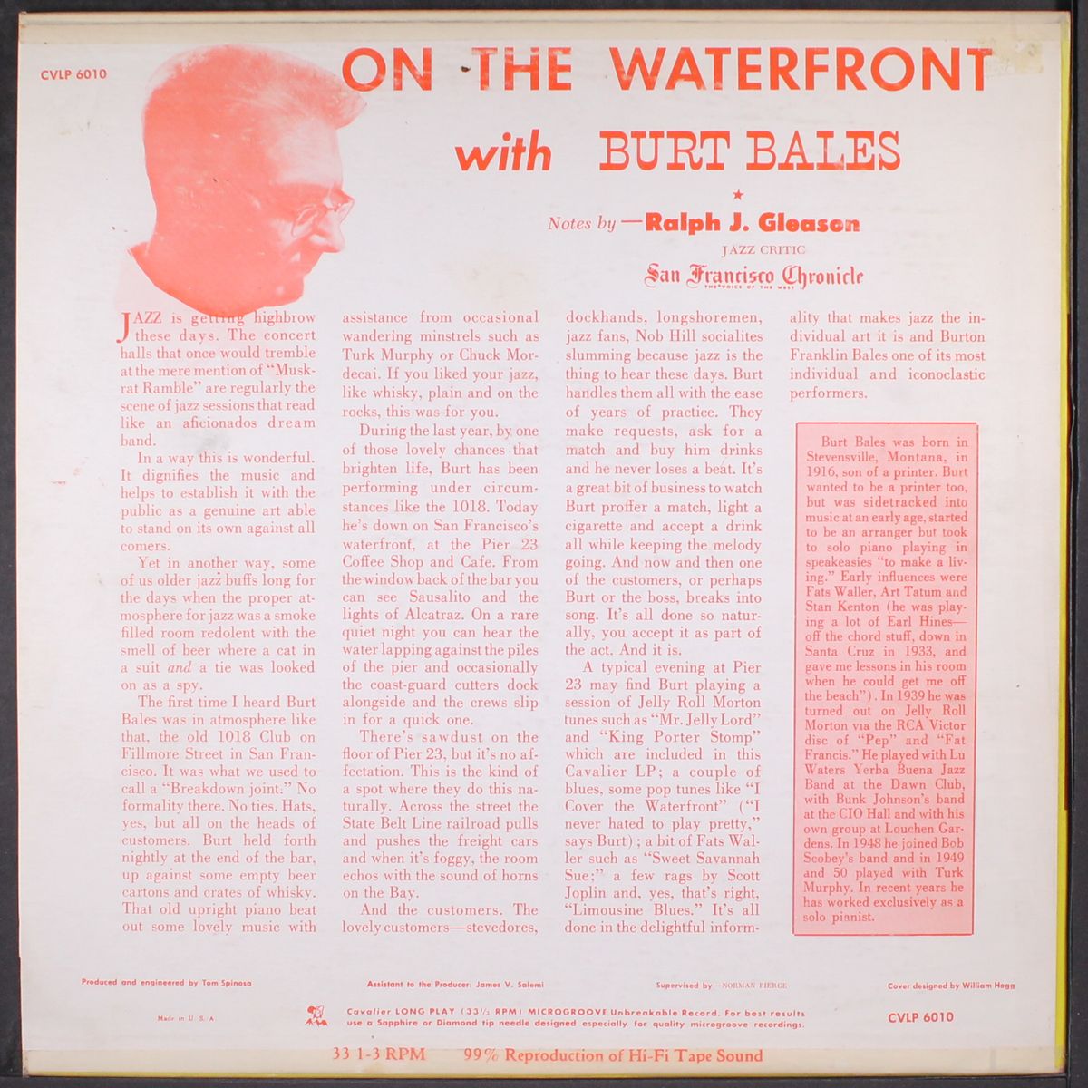 on the waterfront by BURT BALES