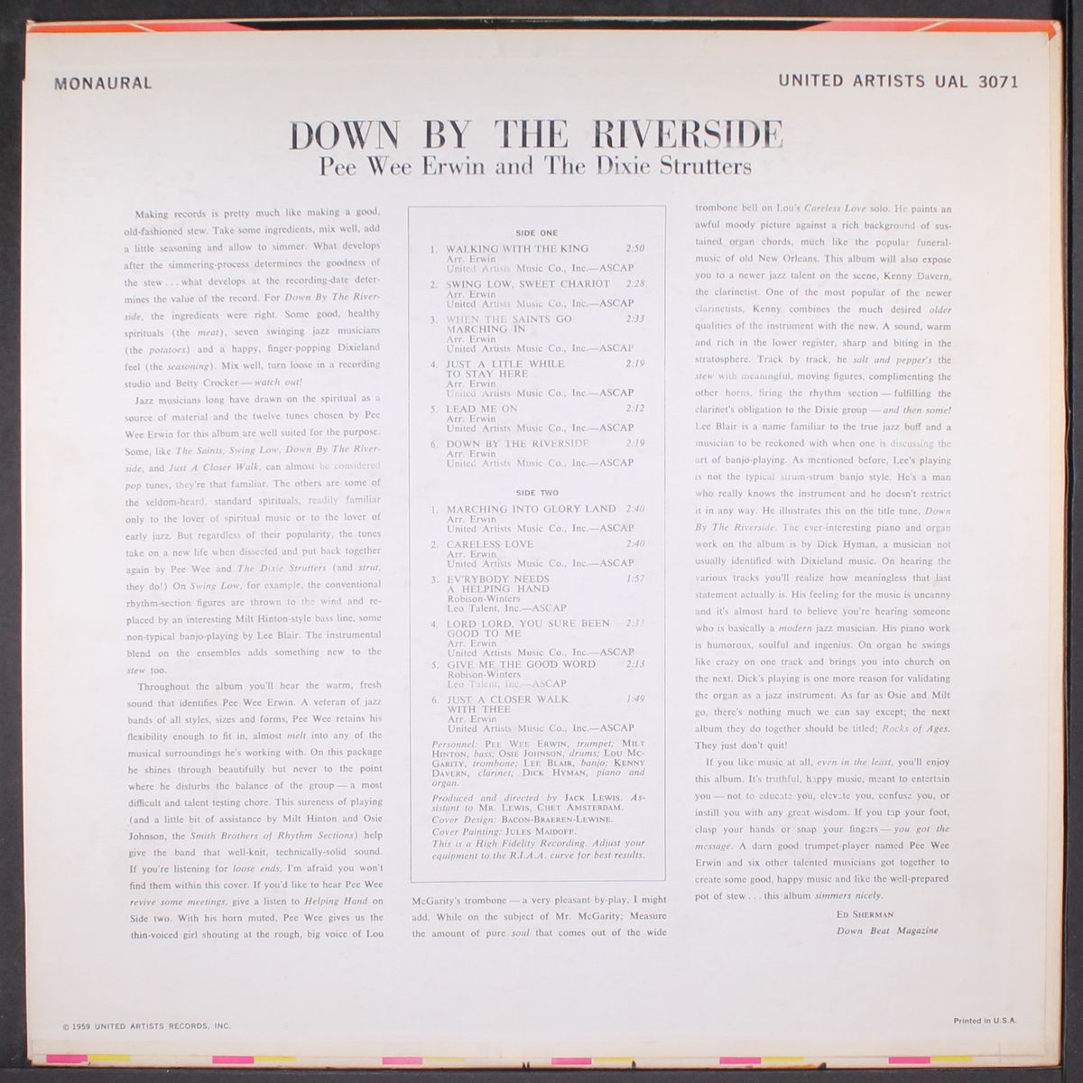 down by the riverside by PEE WEE ERWIN