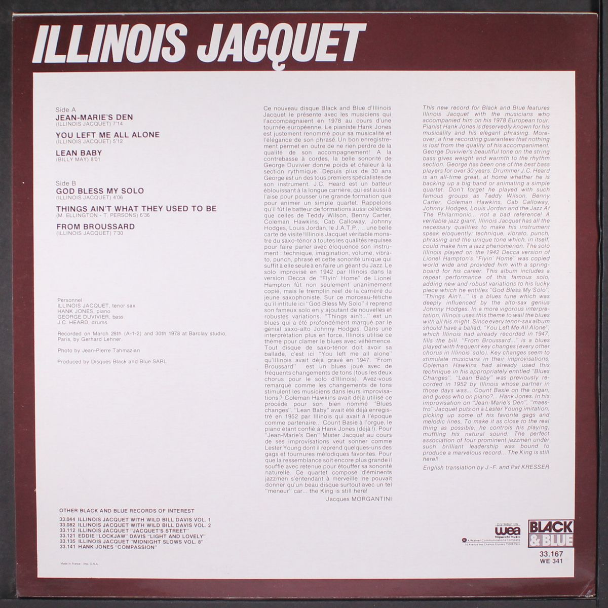 god bless my solo by ILLINOIS JACQUET