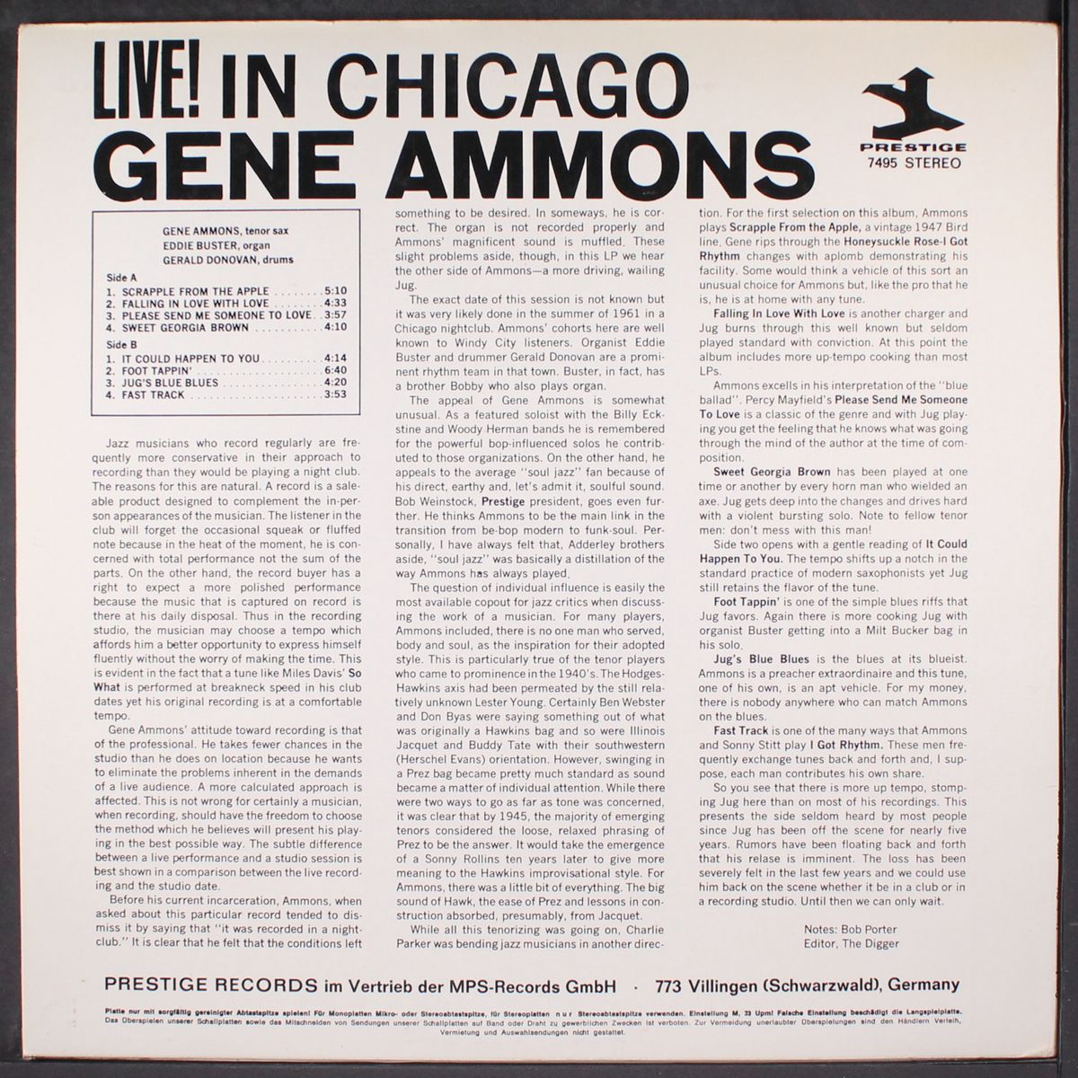 live! in chicago by GENE AMMONS