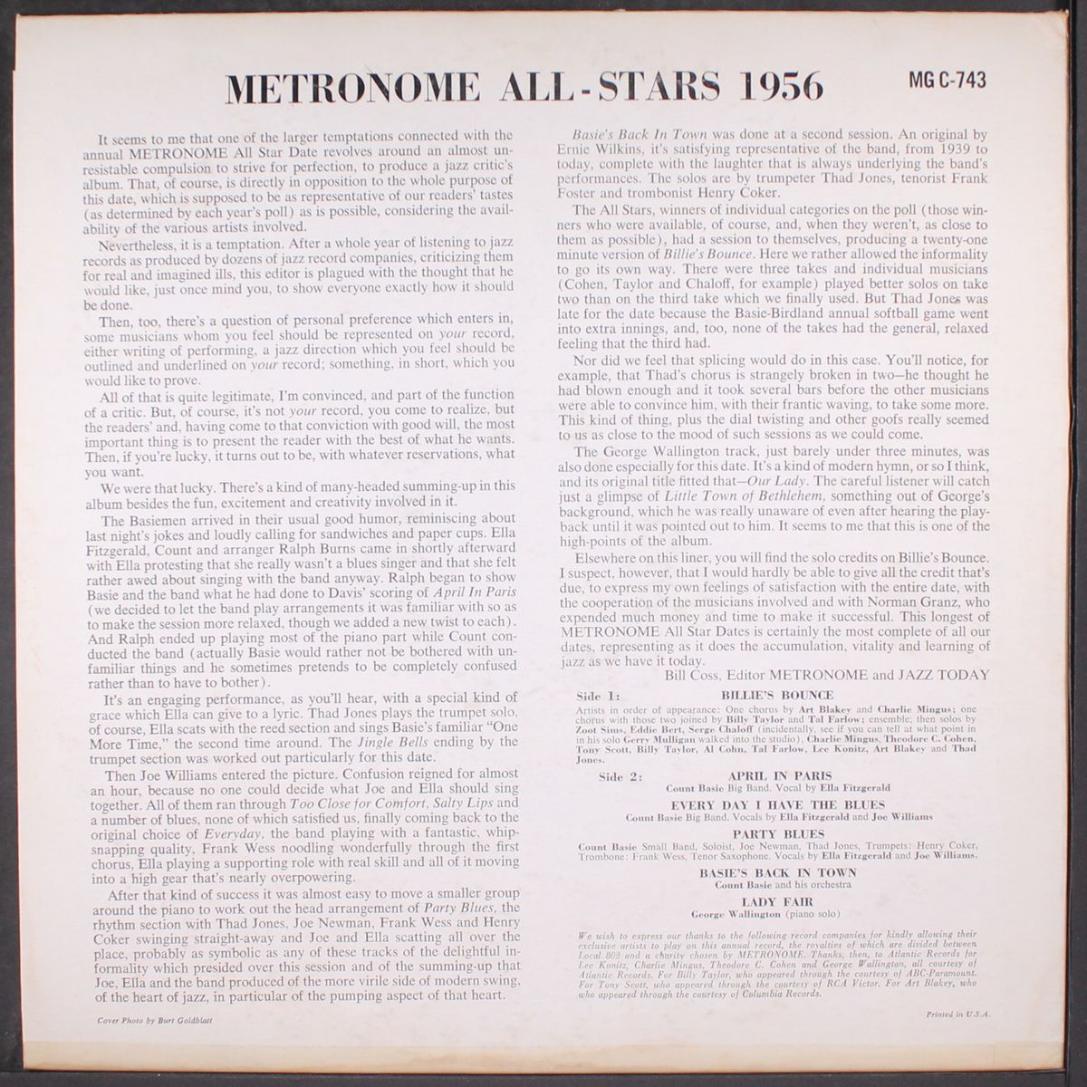 1956 by METRONOME ALL-STARS