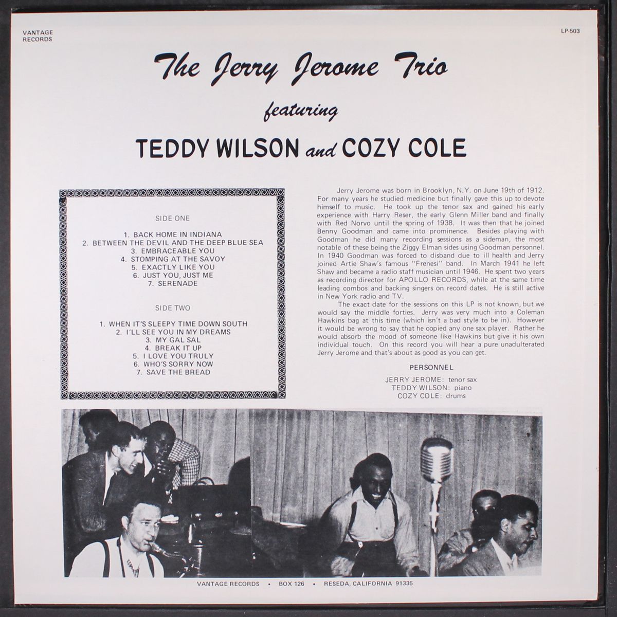 featuring teddy wilson and cozy cole by JERRY JEROME