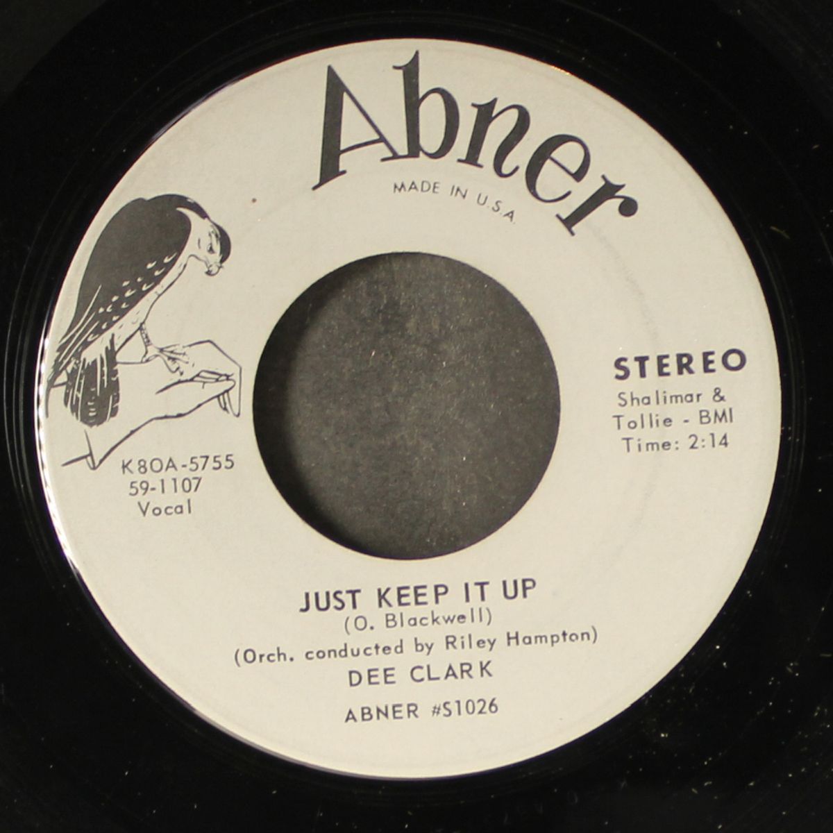 just keep it up / whispering grass by DEE CLARK