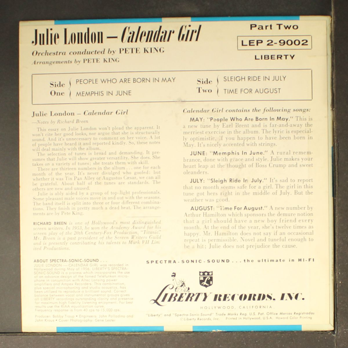 calendar girl pt. 2 by JULIE LONDON