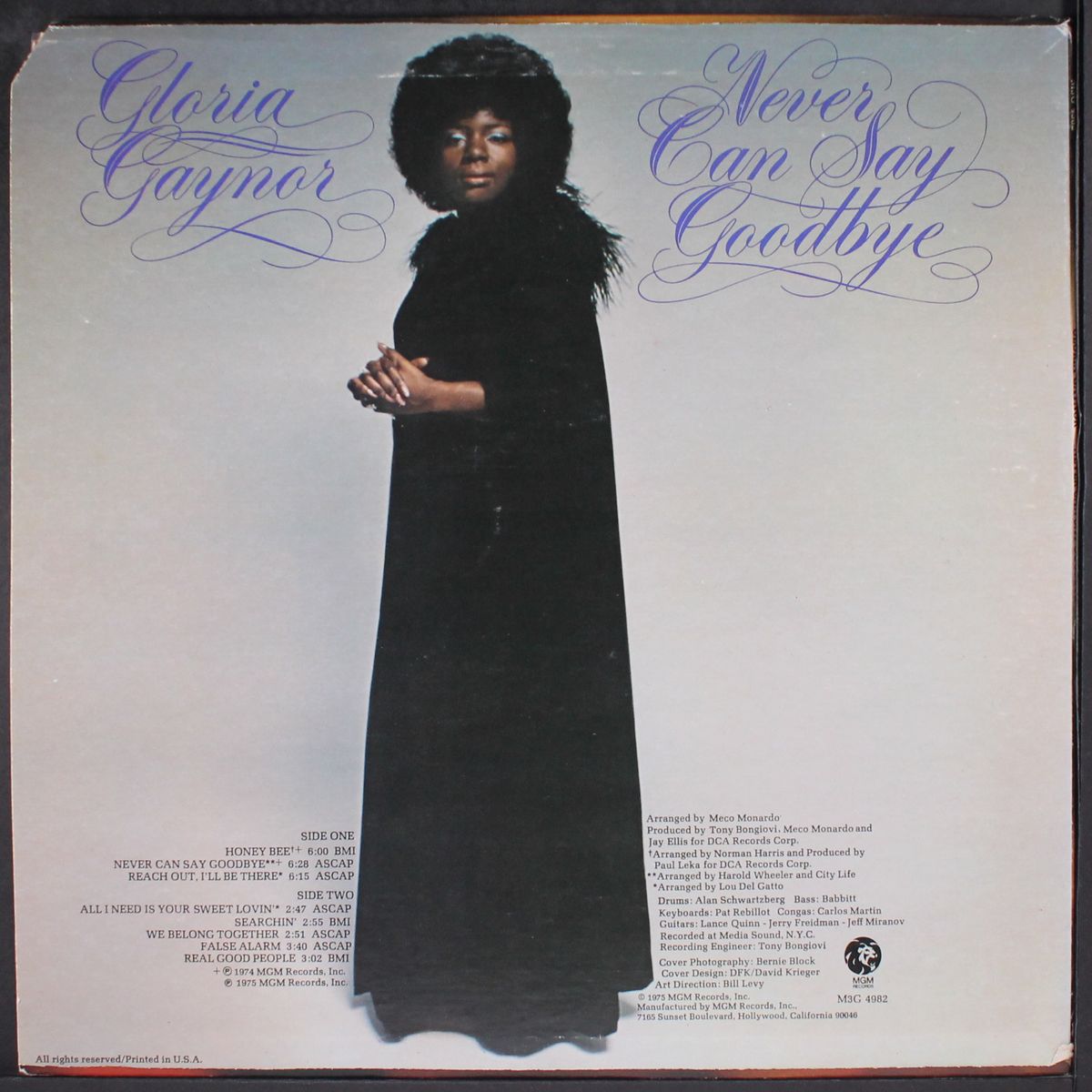 never can say goodbye by GLORIA GAYNOR