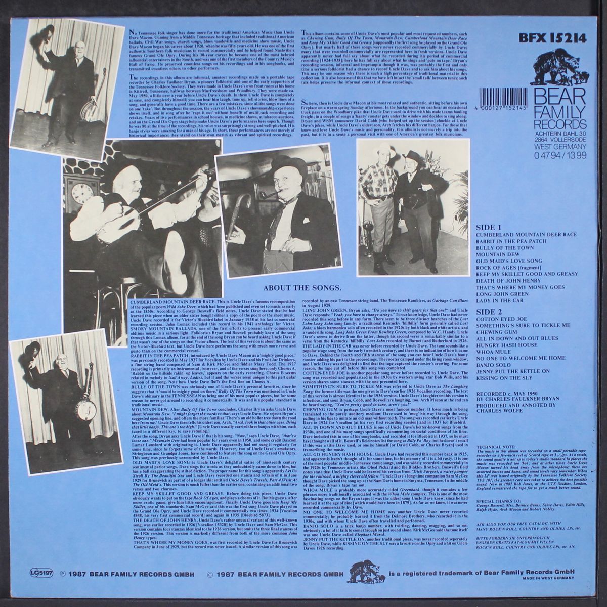 at home by UNCLE DAVE MACON