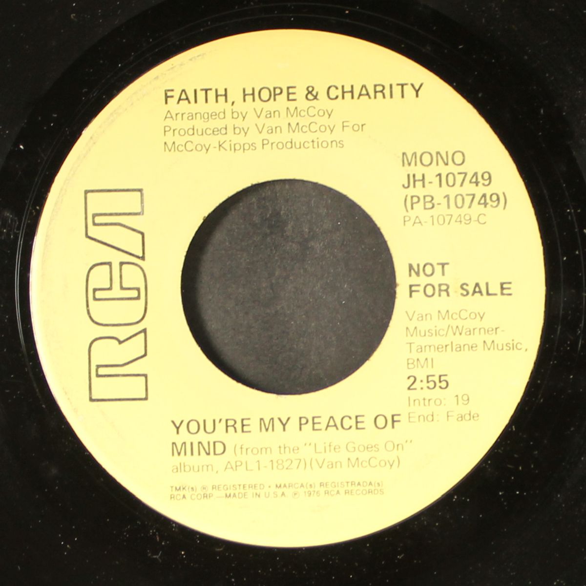 you're my peace of mind / mono by FAITH HOPE & CHARITY
