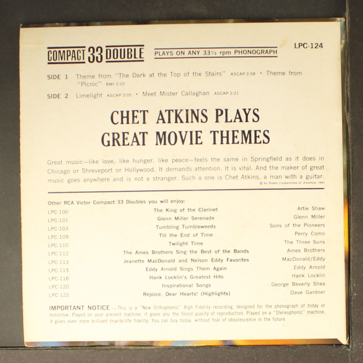 great movie themes by CHET ATKINS