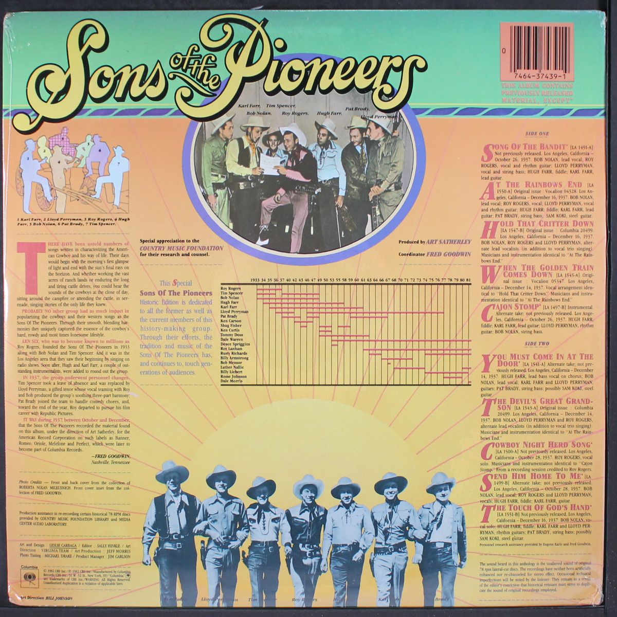columbia historic edition by SONS OF THE PIONEERS