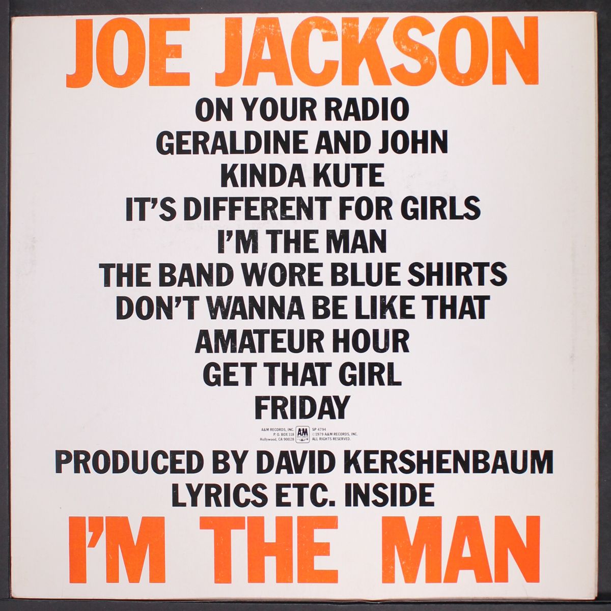 i'm the man by JOE JACKSON