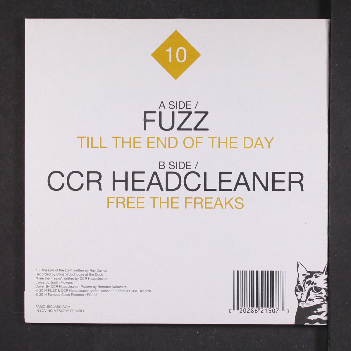 till the end of the day / free the freaks by FUZZ / CCR HEADCLEANER