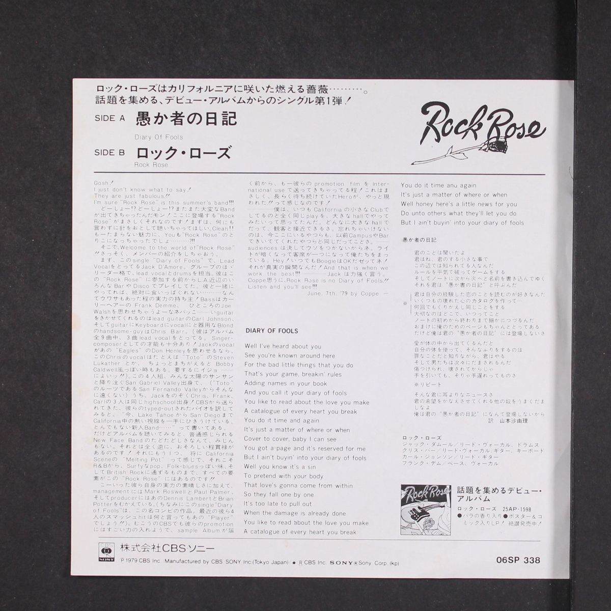 diary of fools / rock rose by ROCK ROSE