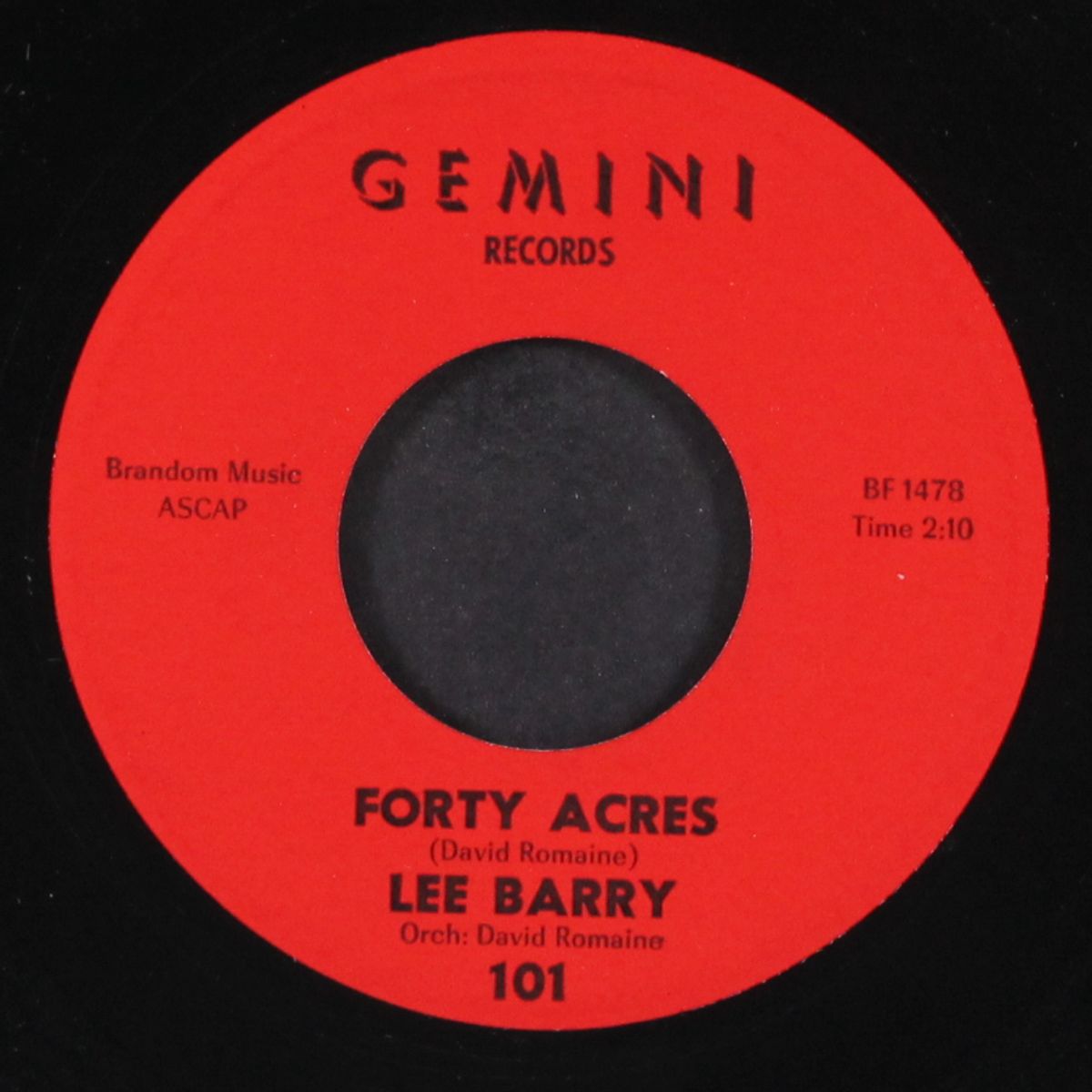 forty acres / thru my window by LEE BARRY