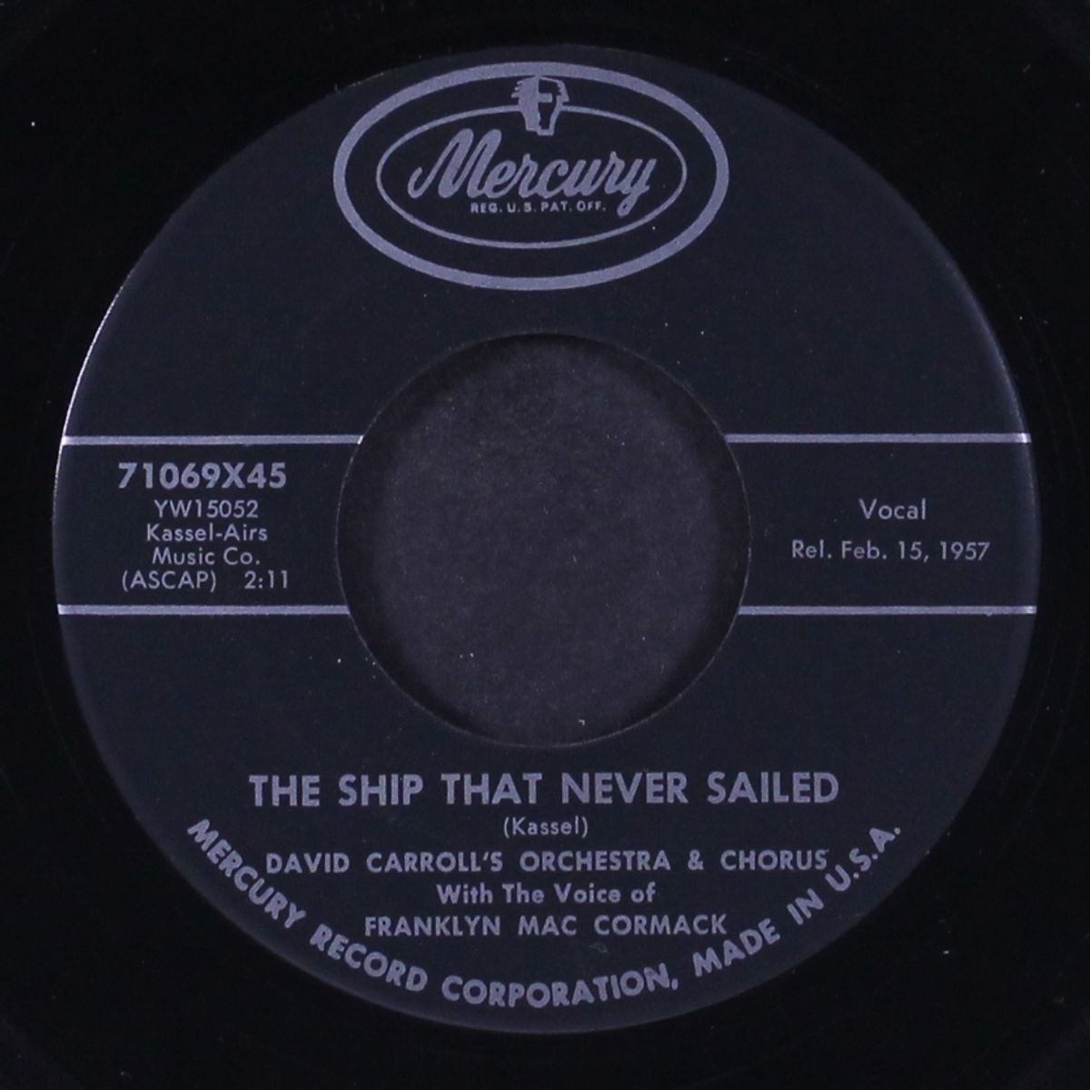 the ship that never sailed / i love you truly by DAVID CARROLL
