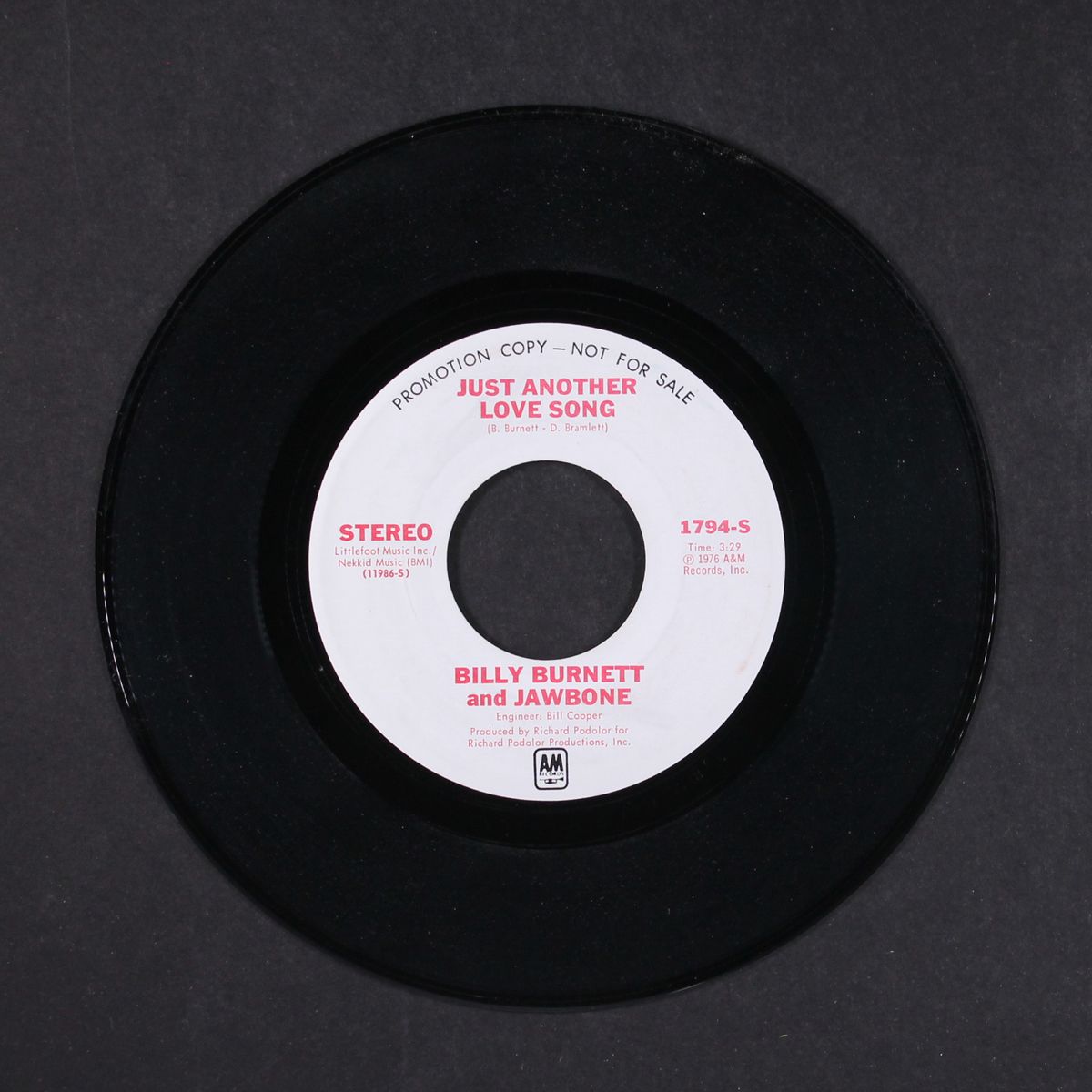just another love song / mono by BILLY BURNETTE & JAWBONE