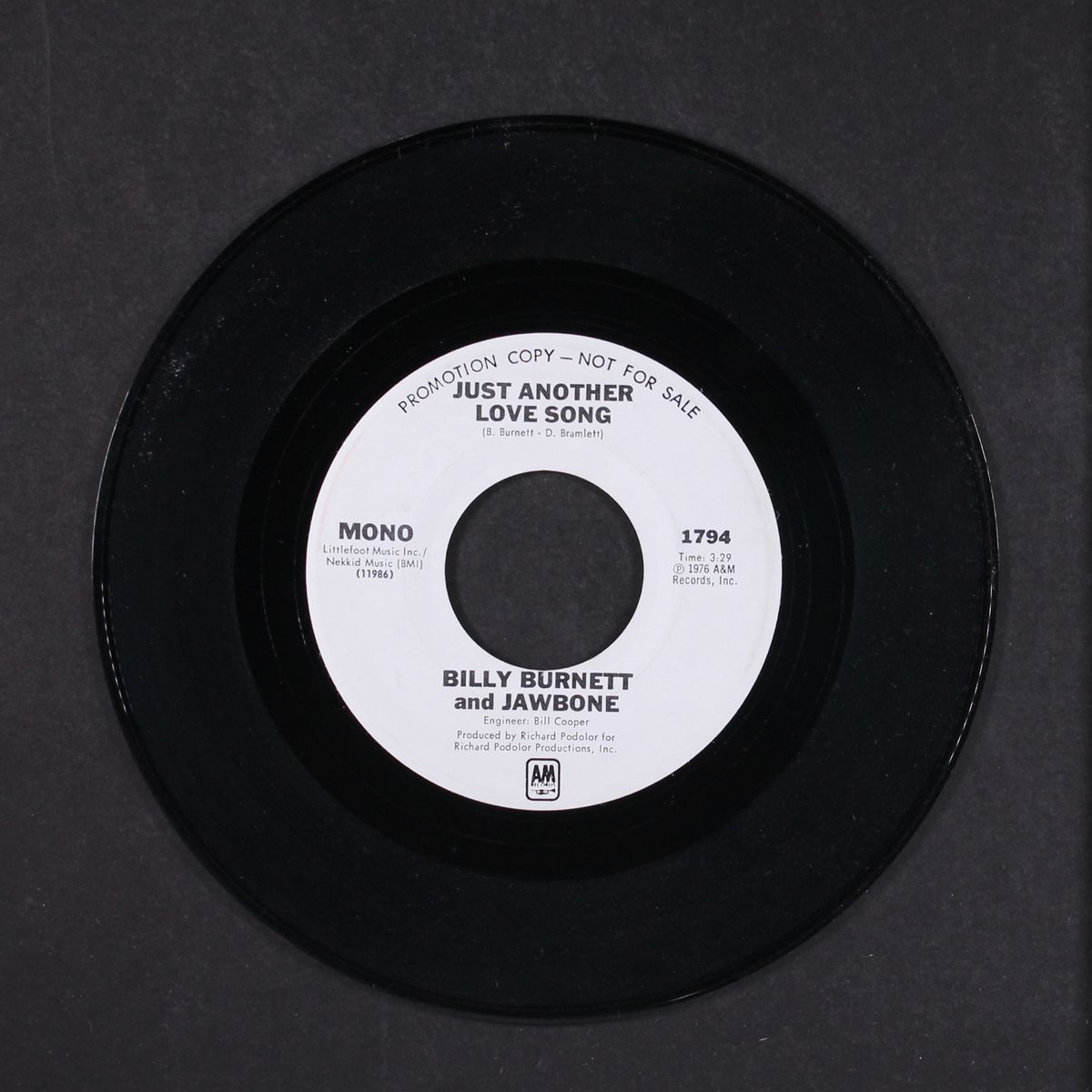 just another love song / mono by BILLY BURNETTE & JAWBONE