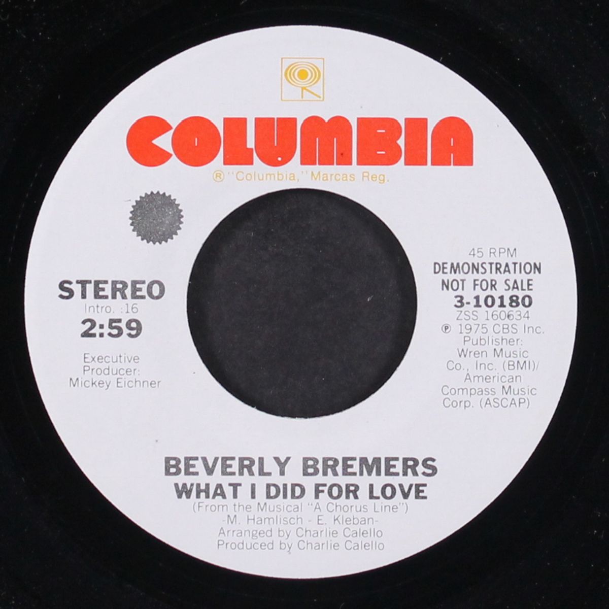 what i did for love by BEVERLY BREMERS
