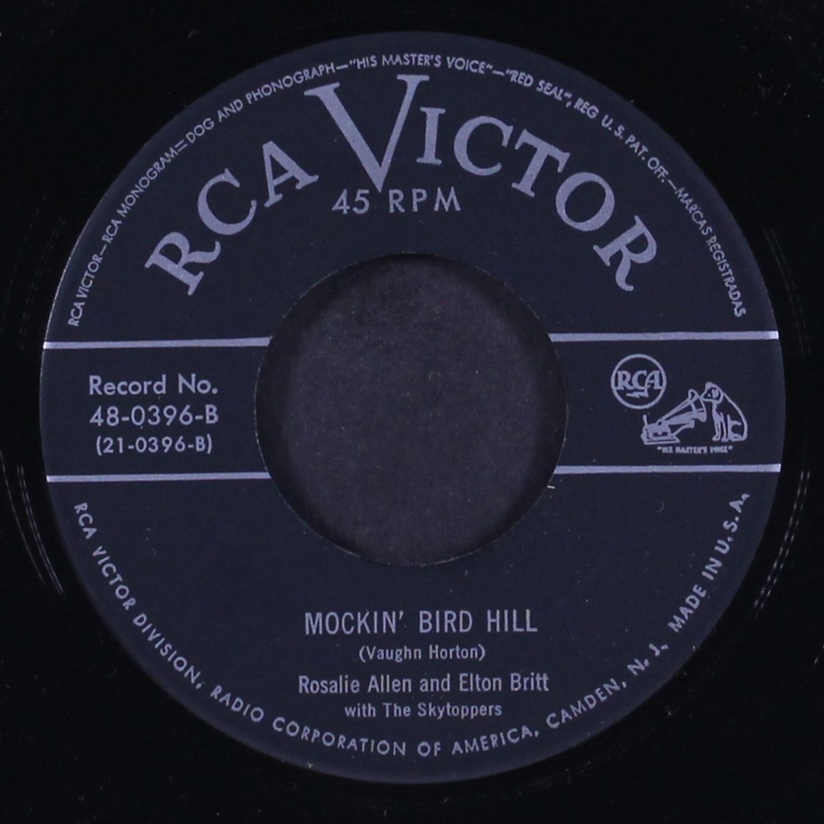 tomorrow you'll be married / mockin' bird hill by ELTON BRITT & ROSALIE ALLEN