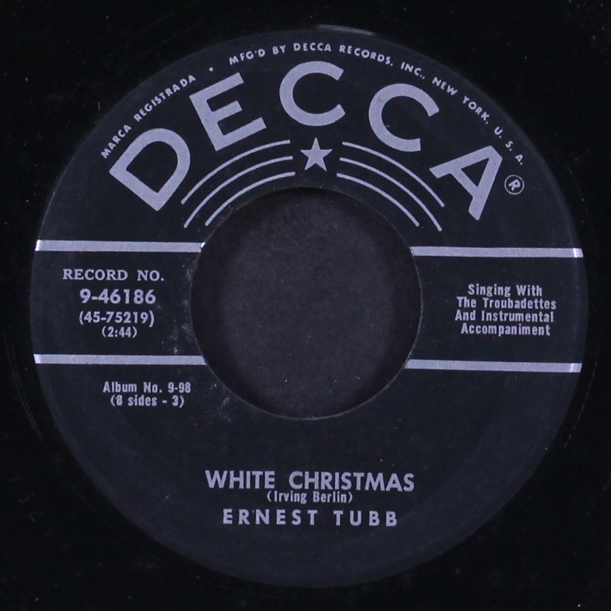 white christmas by ERNEST TUBB