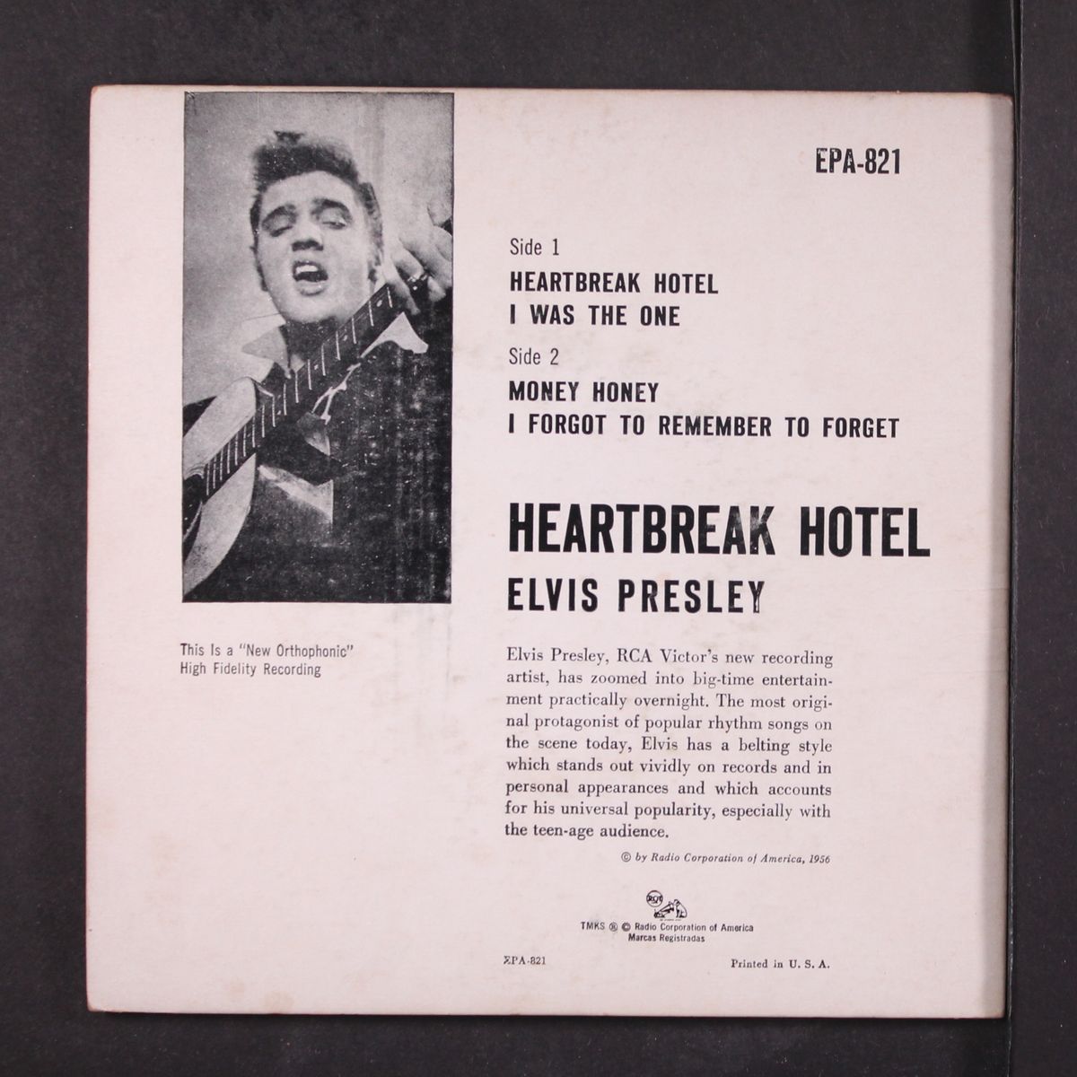 heartbreak hotel by ELVIS PRESLEY