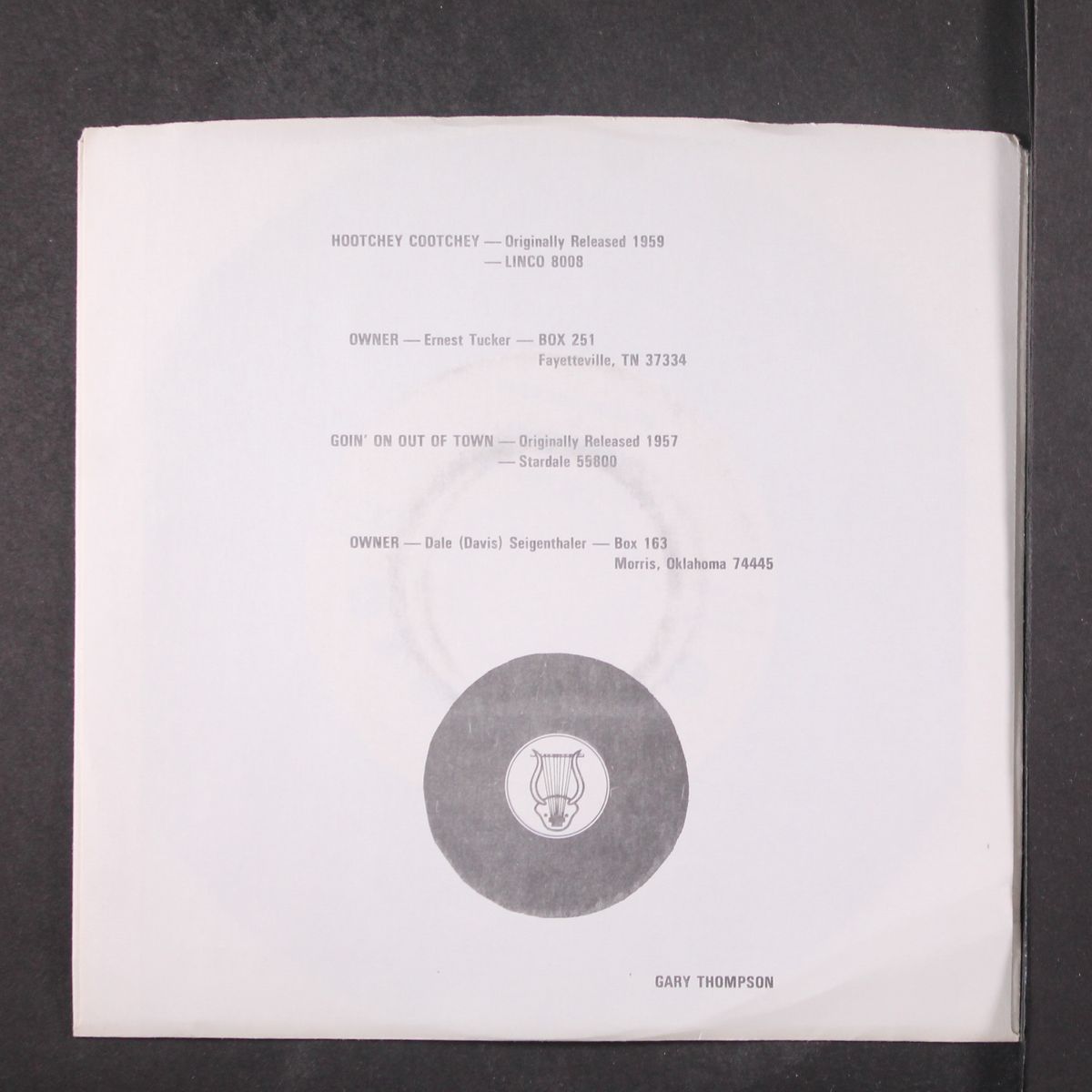 hootchey cootchey / goin' out of town by CURTIS LONG