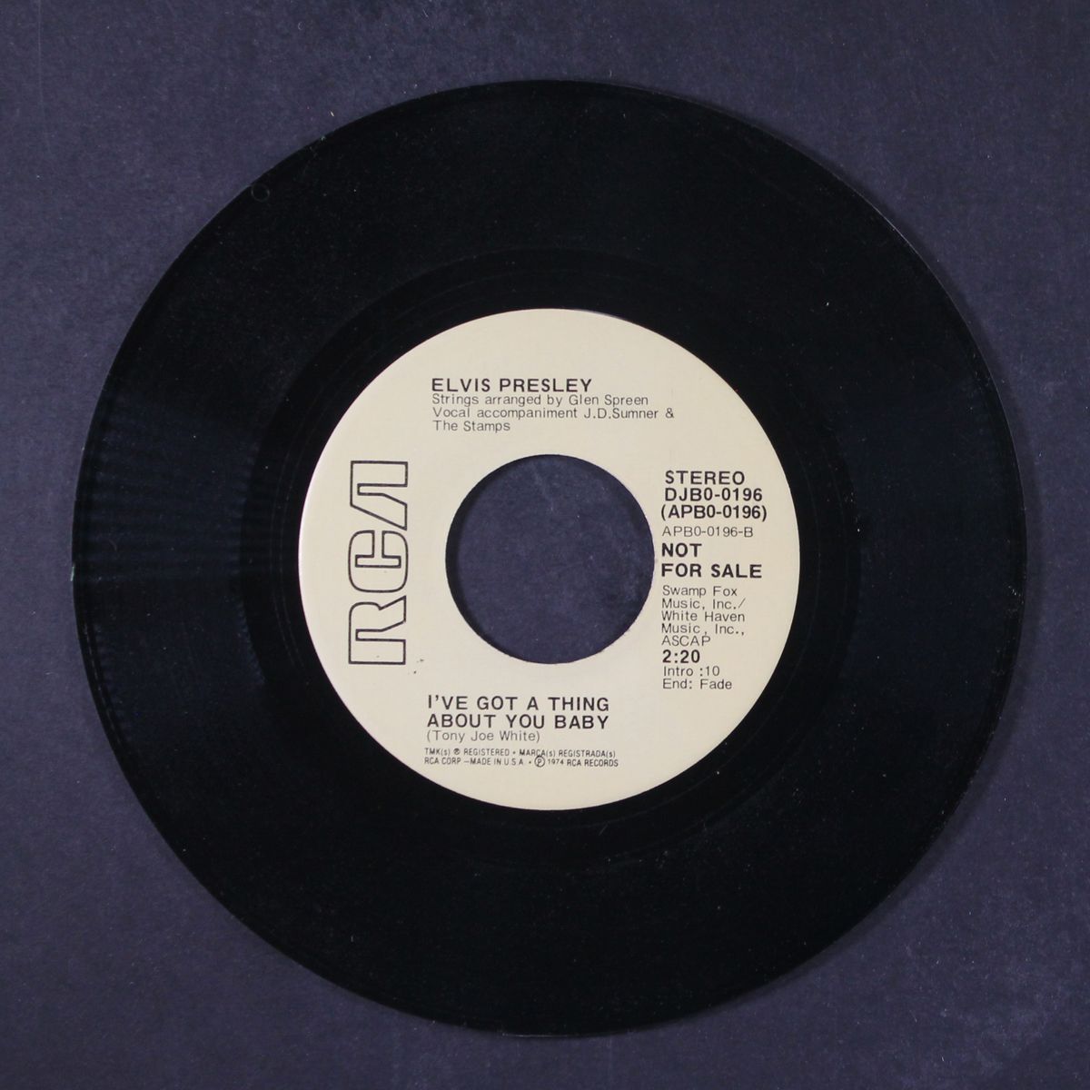 take good care of her / i've got a thing about you baby by ELVIS PRESLEY