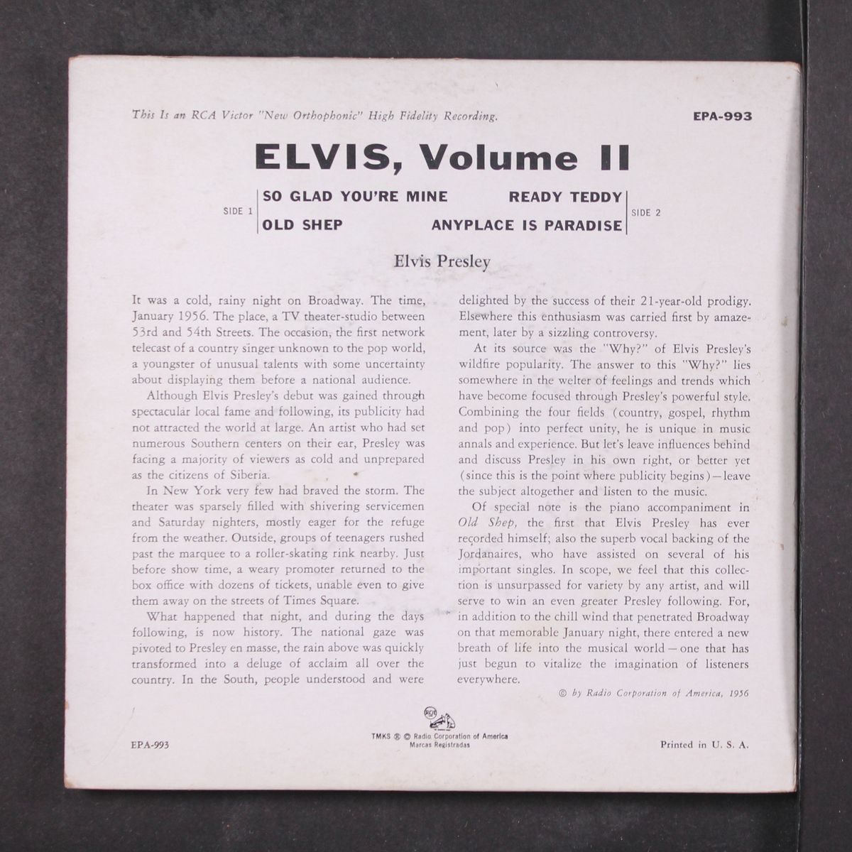 elvis, vol. 2 by ELVIS PRESLEY