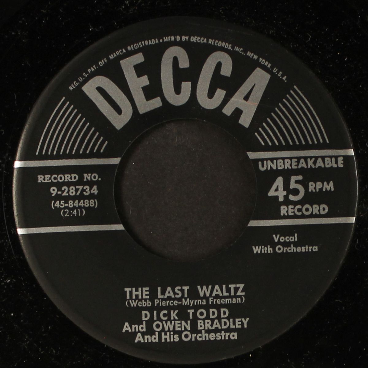 last waltz / blue letter by DICK TODD