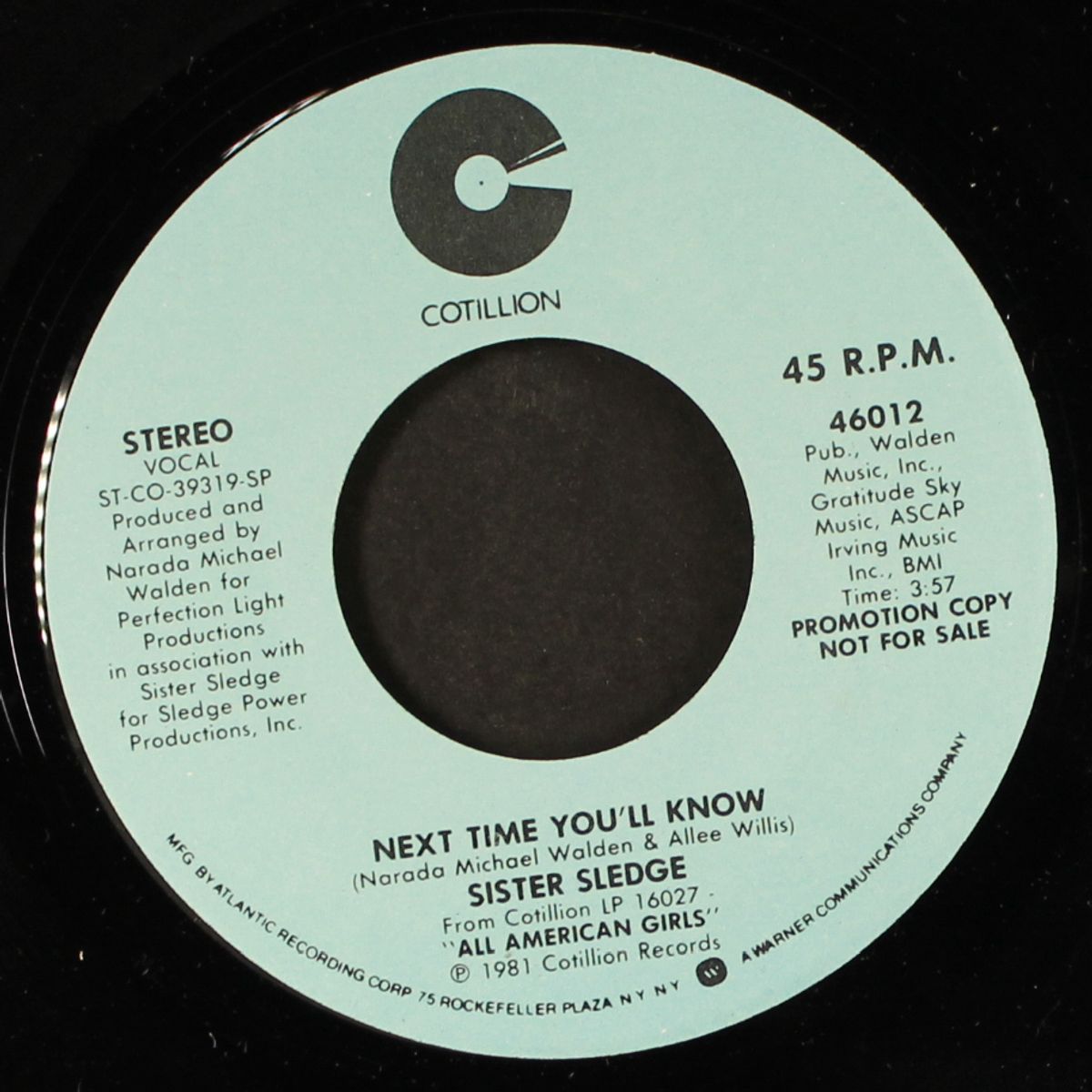 next time you'll know / same by SISTER SLEDGE