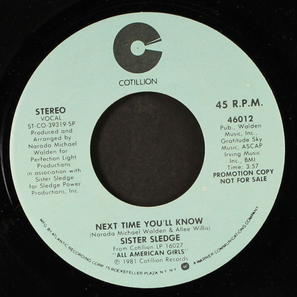 next time you'll know / same by SISTER SLEDGE