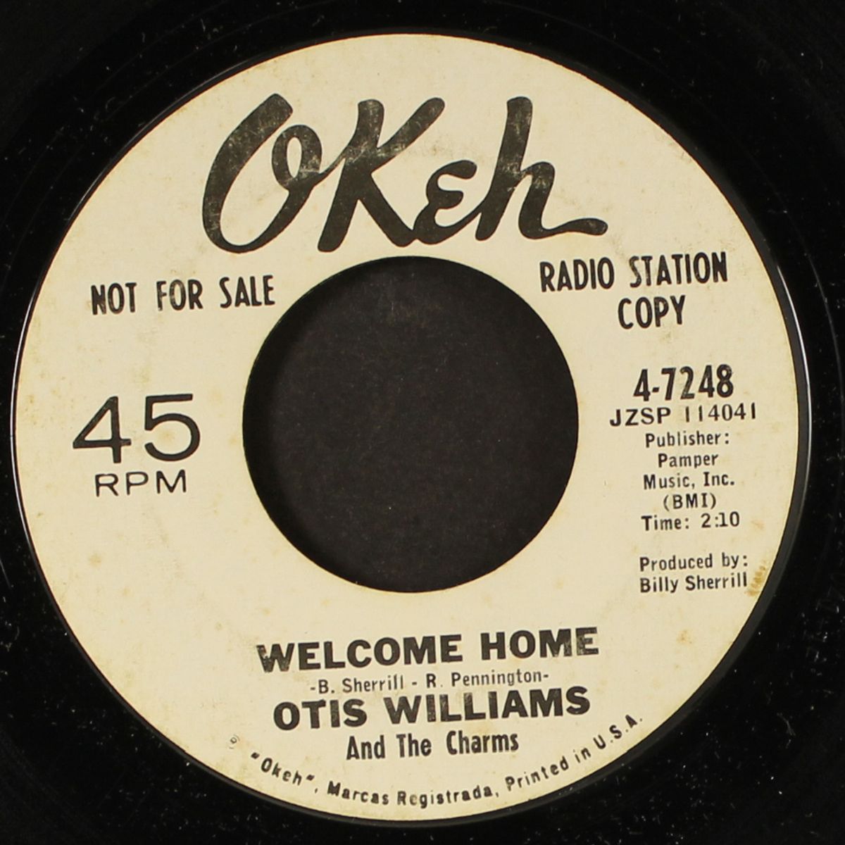 welcome home / i got loving by OTIS WILLIAMS & CHARMS