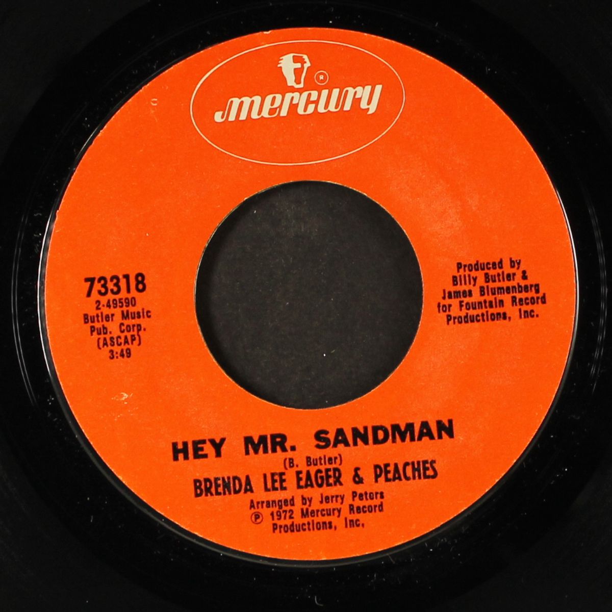 i'm lonely (i can't groove) / hey mr. sandman by BRENDA LEE EAGER & PEACHES