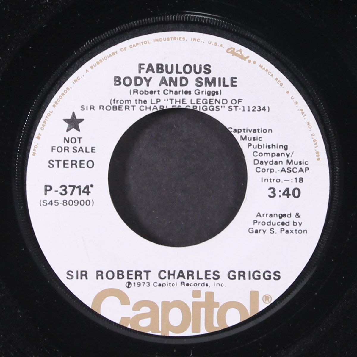 fabulous body and smile / mono by SIR ROBERT CHARLES GRIGGS