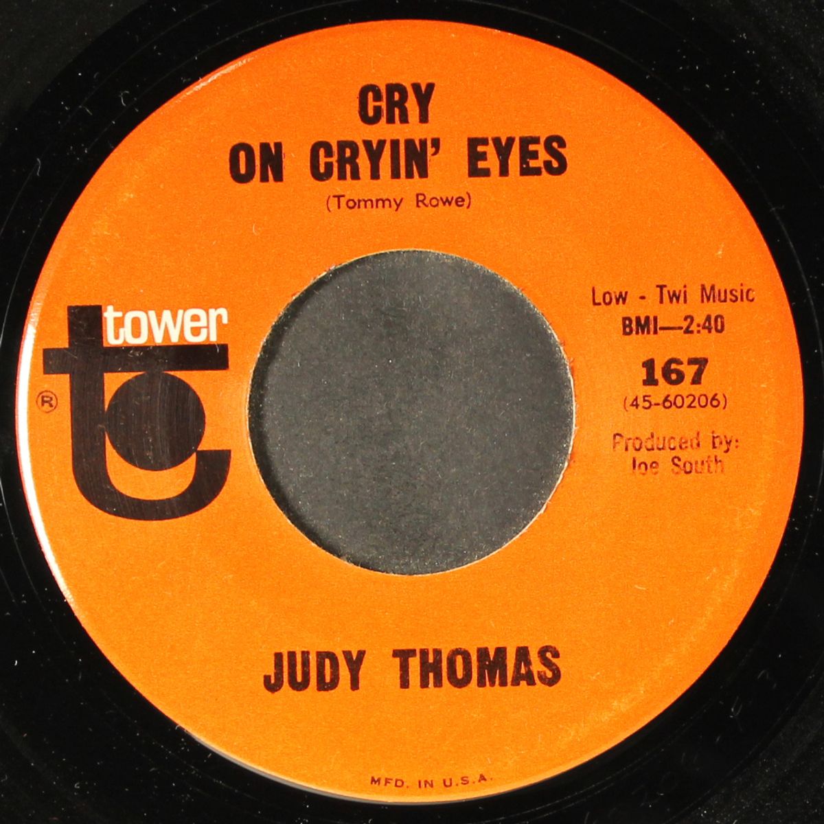 he's my hero / cry on cryin' eyes by JUDY THOMAS